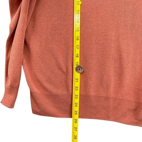 Zara Orange Crew Neck Long Sleeves Pullover Sweater Lightweight Women Size Small - Picture 7 of 7